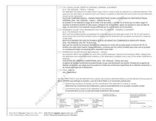 Form AOC-CR-217 SPANISH Order for Arrest - North Carolina (English/Spanish), Page 2