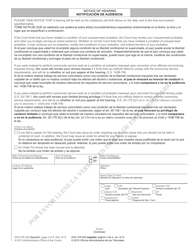 Form AOC-CR-220 Notice of Hearing on Violation of Unsupervised Probation - North Carolina (English/Spanish), Page 3