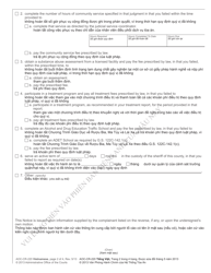 Form AOC-CR-220 VIETNAMESE Notice of Hearing on Violation of Unsupervised Probation - North Carolina (English/Vietnamese), Page 2