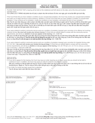 Form AOC-CR-220 VIETNAMESE Notice of Hearing on Violation of Unsupervised Probation - North Carolina (English/Vietnamese), Page 3