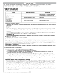 Form AOC-A-191 Separation From Employment - North Carolina, Page 2