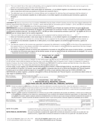 Form AOC-CR-225 SPANISH Non-capital Criminal Case Trial Level Fee Application Order for Payment Judgment Against Indigent - North Carolina (English/Spanish), Page 4