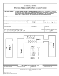 Form AOC-A-226 Nc Judicial Center Training Room Reservation Request Form - North Carolina