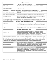 Form AOC-A-231 Job Posting Request Form - North Carolina, Page 2