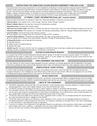Form AOC-A-258 Juvenile Records Access Request/Agreement (Counsel) - North Carolina, Page 2