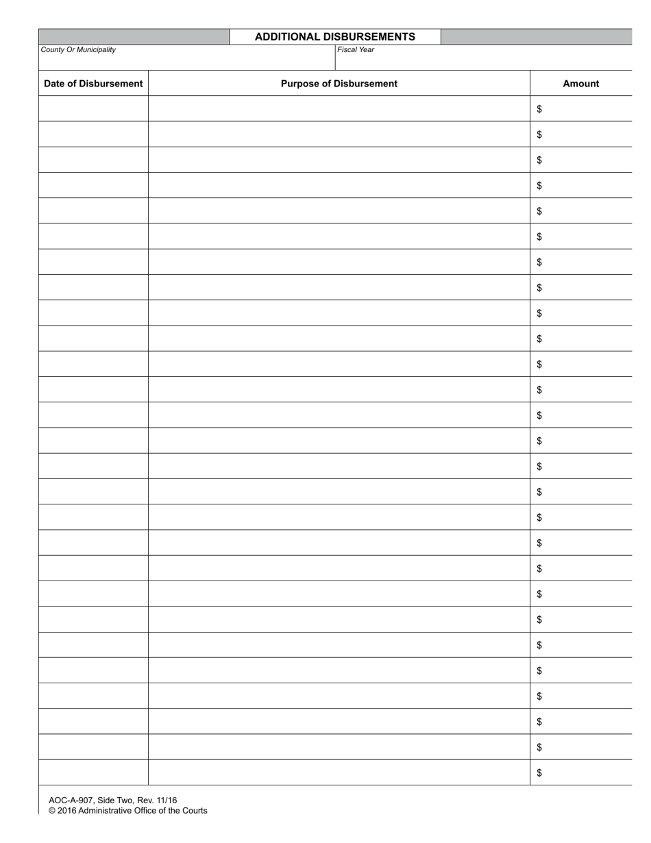Form AOC-A-907 Facilities Fee Annual Activity Report - North Carolina, Page 2