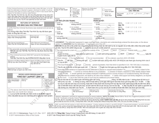 Form AOC-CR-113 Criminal Summons - North Carolina (Vietnamese), Page 2