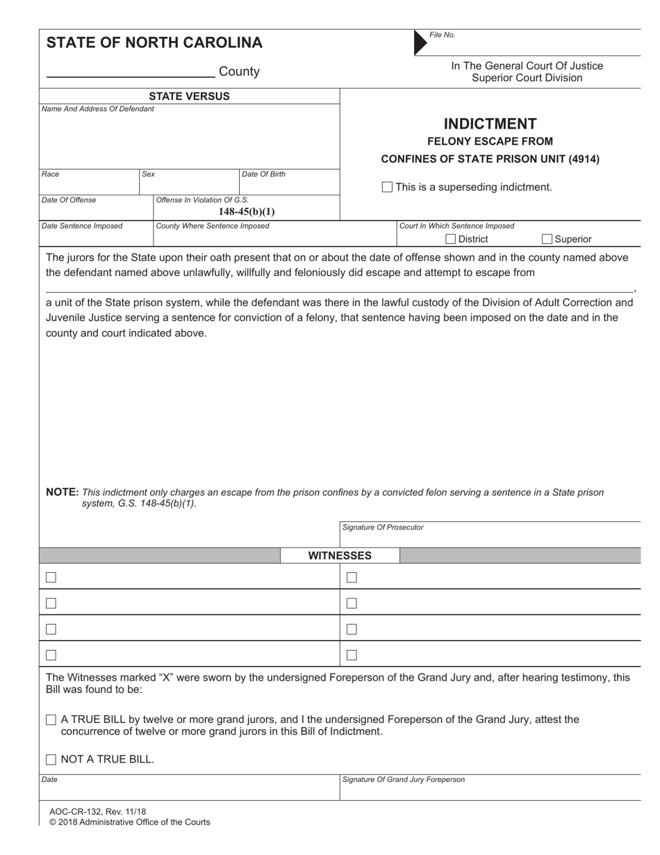 Form AOC-CR-132 - Fill Out, Sign Online and Download Fillable PDF ...