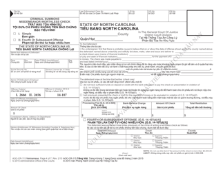 Form AOC-CR-115 VIETNAMESE Criminal Summons Misdemeanor Worthless Check - North Carolina (English/Vietnamese), Page 4
