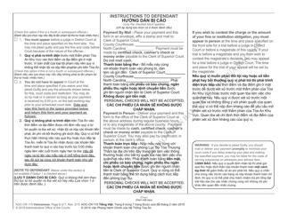 Form AOC-CR-115 VIETNAMESE Criminal Summons Misdemeanor Worthless Check - North Carolina (English/Vietnamese), Page 6