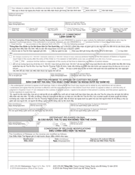 Form AOC-CR-200 VIETNAMESE Conditions of Release and Release Order - North Carolina (English/Vietnamese), Page 2