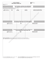 Form AOC-CR-200 VIETNAMESE Conditions of Release and Release Order - North Carolina (English/Vietnamese), Page 3