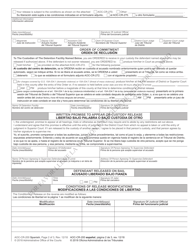 Form AOC-CR-200 SPANISH Conditions of Release and Release Order - North Carolina (English/Spanish), Page 2