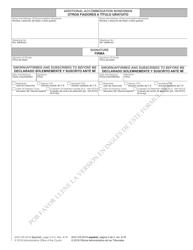Form AOC-CR-201A SPANISH &quot;Appearance Bond for Pretrial Release Additional Accommodation Bondsman&quot; - North Carolina (English/Spanish), Page 2