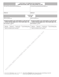 Form AOC-CR-201A VIETNAMESE &quot;Appearance Bond for Pretrial Release Additional Accommodation Bondsman&quot; - North Carolina (English/Vietnamese), Page 2