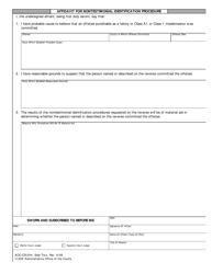 Form AOC-CR-204 Application for Nontestimonial Identification Order (Adult Suspect) - North Carolina, Page 2