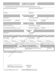 Form AOC-CR-201 SPANISH Appearance Bond for Pretrial Release - North Carolina (English/Spanish), Page 2