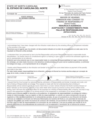 Form AOC-CR-202 SPANISH Waiver of Trial Plea of Guilty Consent to Entry of Judgment (Misdemeanors) - North Carolina (English/Spanish), Page 3