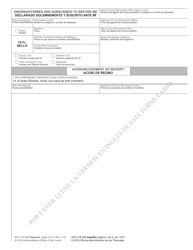 Form AOC-CR-206 SPANISH Inventory of Items Seized Pursuant to Search - North Carolina (English/Spanish), Page 3