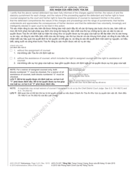 Form AOC-CR-227 VIETNAMESE Waiver of Counsel - North Carolina (English/Vietnamese), Page 2