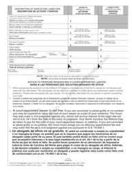 Form AOC-CR-226 SPANISH Affidavit of Indigency - North Carolina (English/Spanish), Page 2
