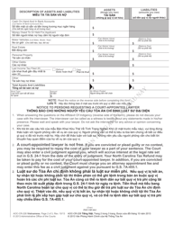 Form AOC-CR-226 VIETNAMESE Affidavit of Indigency - North Carolina (English/Vietnamese), Page 2