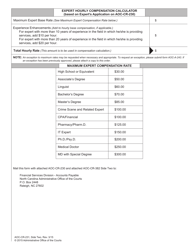 Form AOC-CR-231 Order for Expert Witness Fee in Criminal Cases at the Trial Level - North Carolina, Page 2