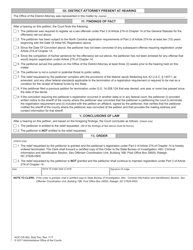 Form AOC-CR-262 Petition and Order for Termination of Sex Offender Registration - North Carolina, Page 2