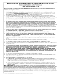 Document preview: Instructions for Form AOC-CR-268 Petition and Order of Expunction Under G.s. 15a-145.3 (Toxic Vapors/Drug Paraphernalia) - North Carolina