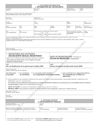 Form AOC-CR-261 SPANISH Notification of Requirement to Register as Sex Offender or as Person Who Committed Certain Offenses Against Minor/Sexually Violent Predator/ Sex Offender Who Is a Recidivist/Sex Offender Who Committed an Aggravated Offense (When Defendant Does Not Receive Active Term of Imprisonment) - North Carolina (English/Spanish), Page 4