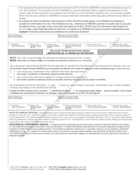 Form AOC-CR-272 SPANISH Detention of Probationer Arrested for Felony - North Carolina (English/Spanish), Page 2