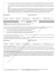 Form AOC-CR-272 VIETNAMESE Detention of Probationer Arrested for Felony - North Carolina (English/Vietnamese), Page 2