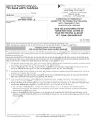 Form AOC-CR-272 VIETNAMESE Detention of Probationer Arrested for Felony - North Carolina (English/Vietnamese), Page 3
