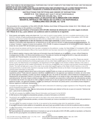 Document preview: Instructions for Form AOC-CR-288 Petition and Order of Expunction Under G.s. 15a-146(A2) (Not Guilty or Not Responsible) - North Carolina (English/Spanish)