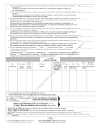 Form AOC-CR-300 SPANISH Transcript of Plea - North Carolina (English/Spanish), Page 2