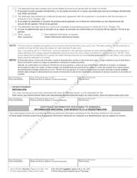Form AOC-CR-307A Dismissal Notice of Reinstatement (For Offenses Committed on or Before Nov. 30, 2013) - North Carolina (English/Spanish), Page 2