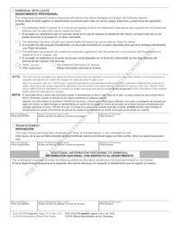 Form AOC-CR-307B SPANISH Dismissal Notice of Reinstatement (For Offenses Committed on or After Dec. 1, 2013) - North Carolina (English/Spanish), Page 2
