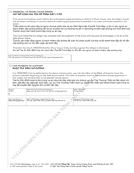 Form AOC-CR-308 Order in Civil or Criminal Support Action - North Carolina (English/Vietnamese), Page 2