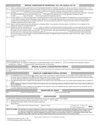 Form AOC-CR-310A Impaired Driving - Judgment Suspending Sentence (For Offenses Committed Before Dec. 1, 2009) - North Carolina, Page 2