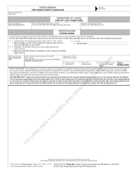 Form AOC-CR-310C VIETNAMESE Impaired Driving - Judgment Suspending Sentence (For Offenses Committed Dec. 1, 2011 - Nov. 30, 2016) - North Carolina (English/Vietnamese), Page 5