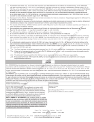 Form AOC-CR-312 SPANISH Limited Driving Privilege Impaired Driving or Open Container or Underage Alcohol Violation (N.c. Convictions Only) - North Carolina (English/Spanish), Page 2