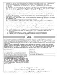 Form AOC-CR-312 Limited Driving Privilege Impaired Driving or Open Container or Underage Alcohol Violation (N.c. Convictions Only) - North Carolina (English/Vietnamese), Page 2