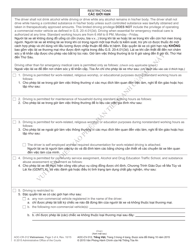 Form AOC-CR-312 Limited Driving Privilege Impaired Driving or Open Container or Underage Alcohol Violation (N.c. Convictions Only) - North Carolina (English/Vietnamese), Page 3