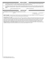 Form AOC-CR-335A Order Forfeiting Motor Vehicle After Hearing - Impaired Driving - North Carolina, Page 2