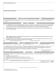 Form AOC-CR-342A Impaired Driving - Judgment and Commitment (For Offenses Committed Before Dec. 1, 2011) - North Carolina, Page 2