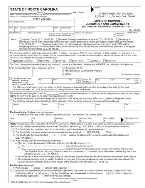Form AOC-CR-342B - Fill Out, Sign Online and Download Fillable PDF ...