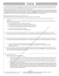 Form AOC-CR-340 Interlock Limited Driving Privilege Impaired Driving (N.c. Convictions Only) - North Carolina (Vietnamese), Page 4