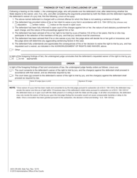 Form AOC-CR-405 Waiver of Jury Trial - North Carolina, Page 2