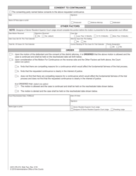 Form AOC-CR-410 Motion and Order for Continuance (Criminal Superior Court Cases) - North Carolina, Page 2
