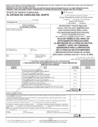 Document preview: Form AOC-CR-600A Worksheet Prior Record Level for Felony Sentencing and Priorconviction Level for Misdemeanor Sentencing (Structured Sentencing) - North Carolina (English/Spanish)